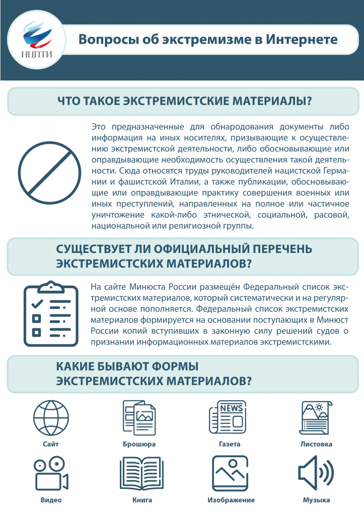 Карточка Что такое экстремистские материалы